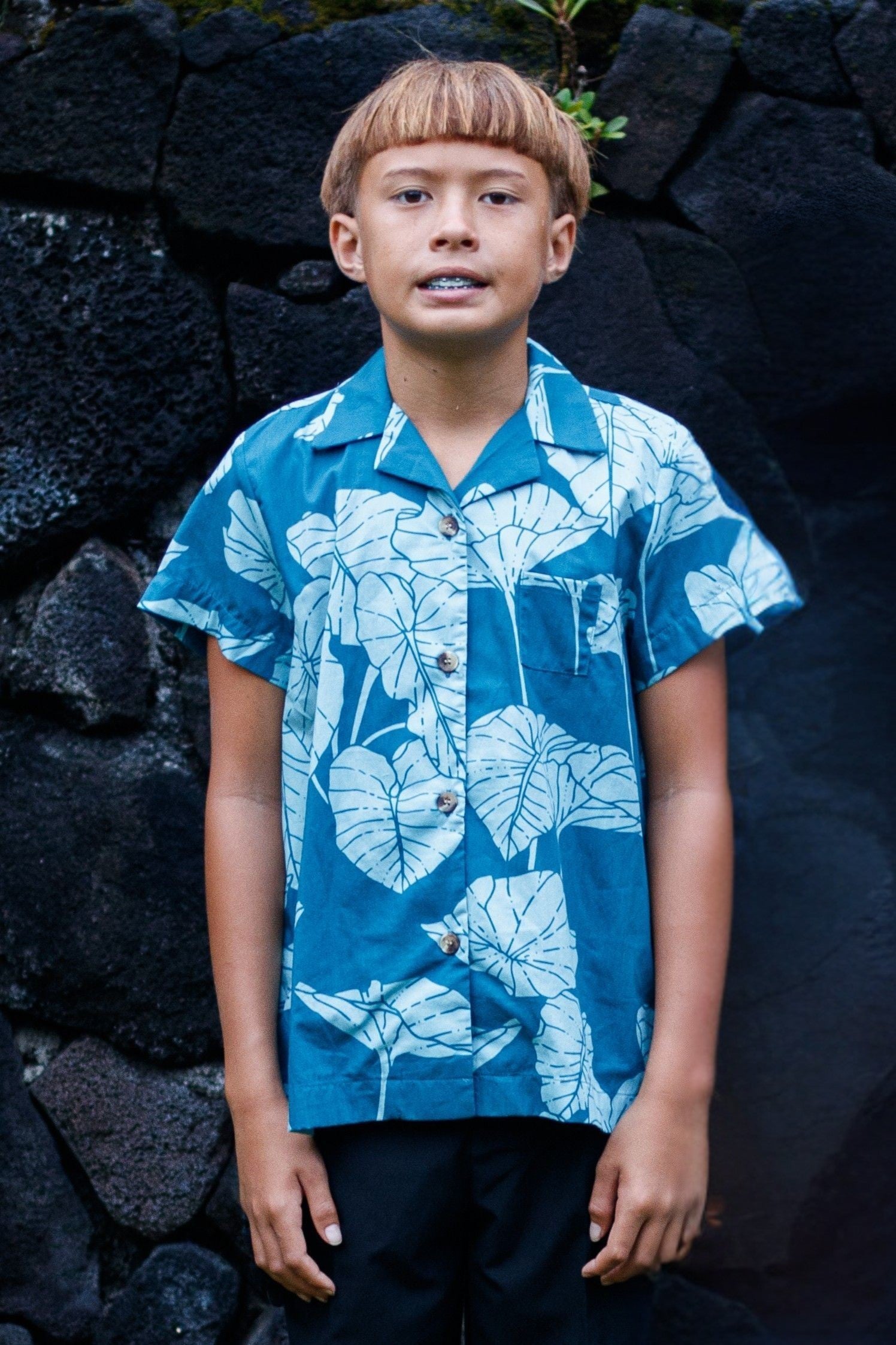 Boys Aloha Shirt Marina Lauloa Ke‘oke‘o Kalo