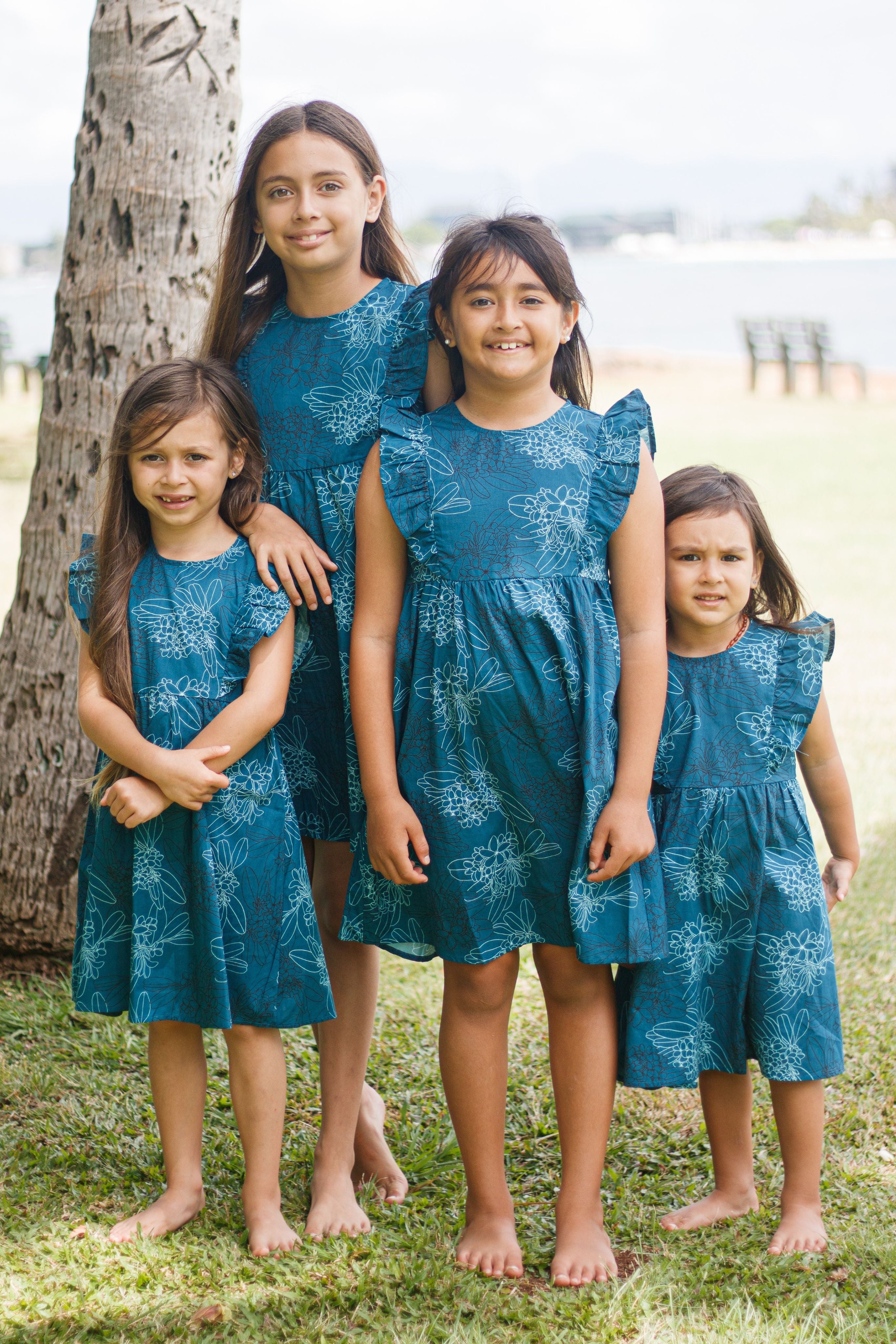 Girls Dress Maila Teal Pua Melia
